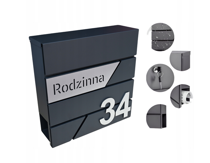 skrzynka na listy antracytowa
